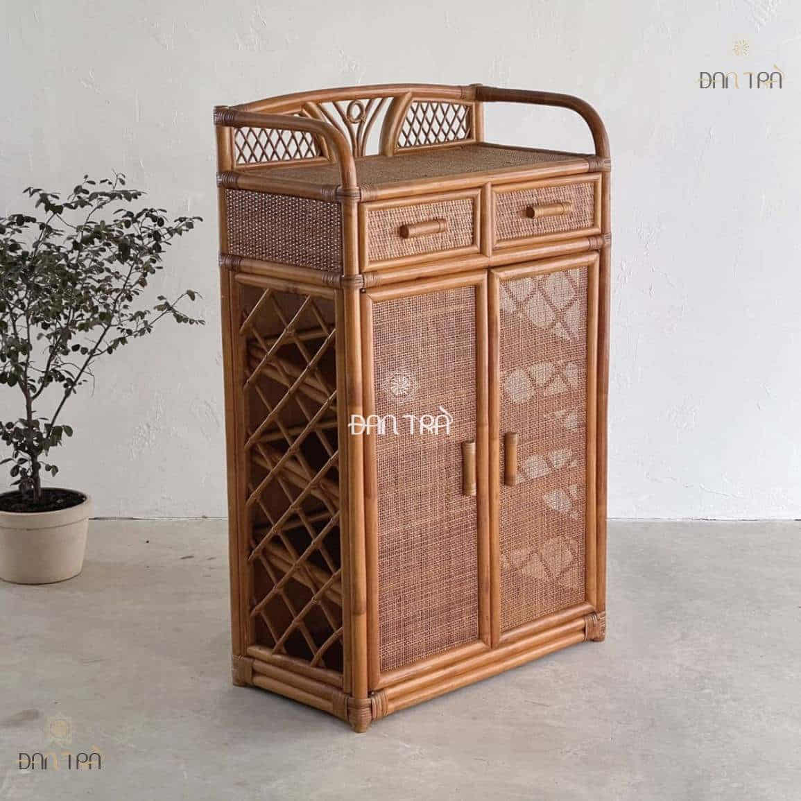 Tủ mây Arthur đựng quần áo, sắp xếp đồ đạc phòng ngủ
