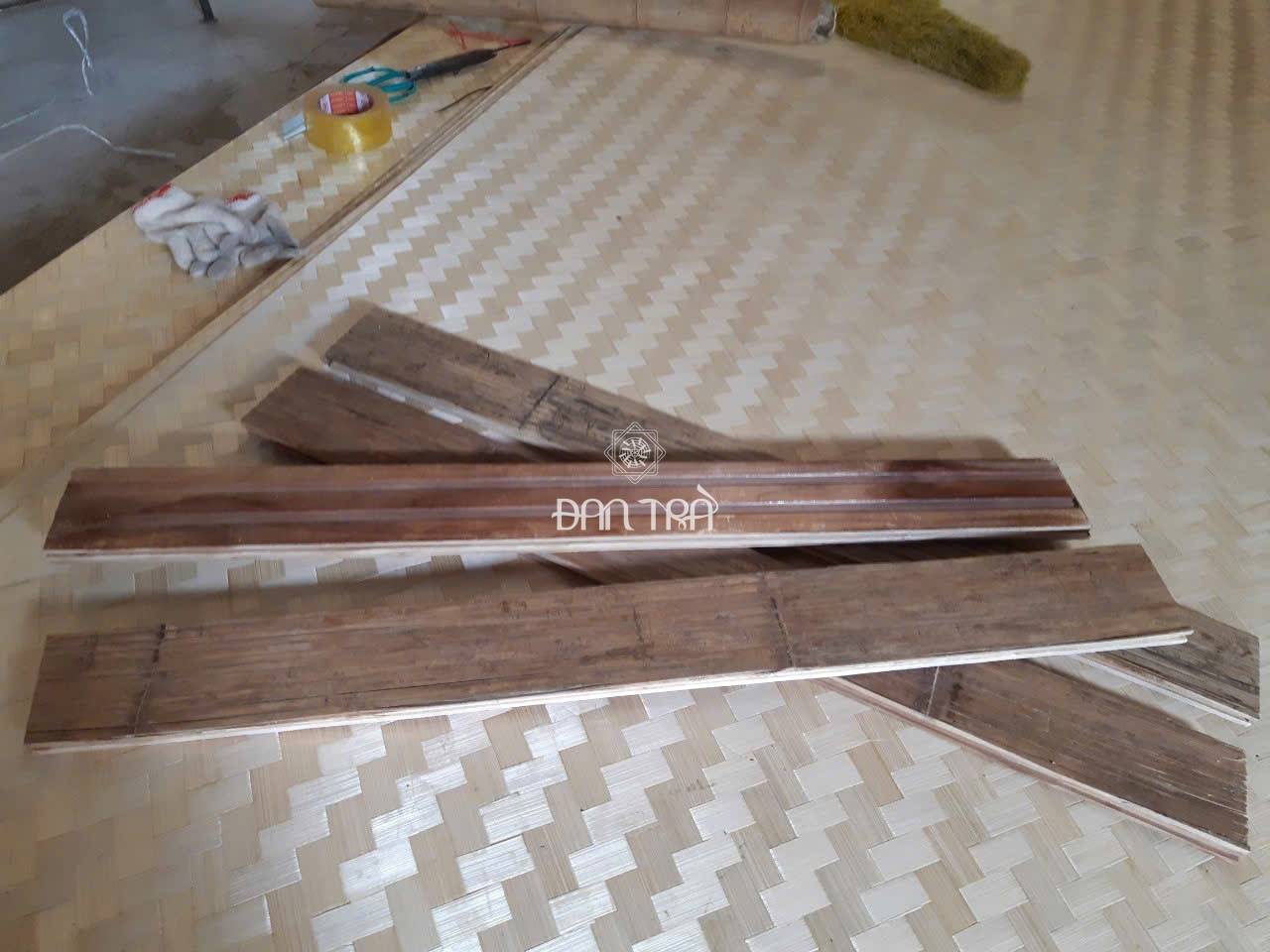 Cót tre tự nhiên 2 lớp cao cấp thi công nhà hàng, resort, homestay